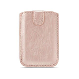 Leather Phone Wallet card holder iphone case Mymaebell.com Rose Gold