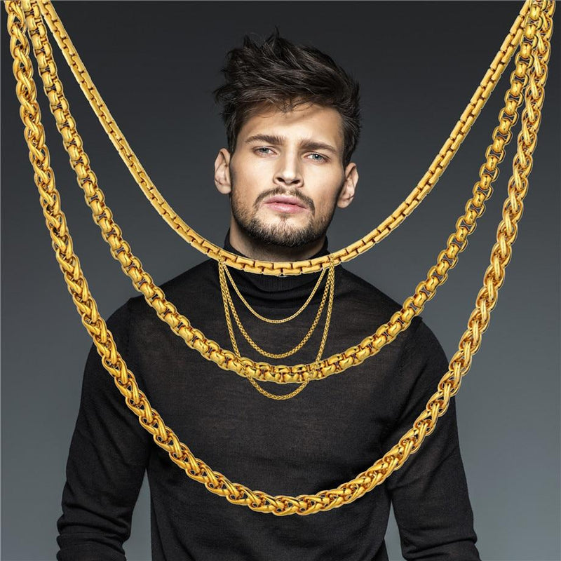 Stainless Steel Gold Chains For Men and Women Mymaebell.com