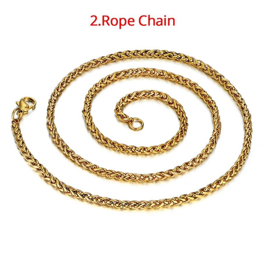 Stainless Steel Gold Chains For Men and Women Mymaebell.com