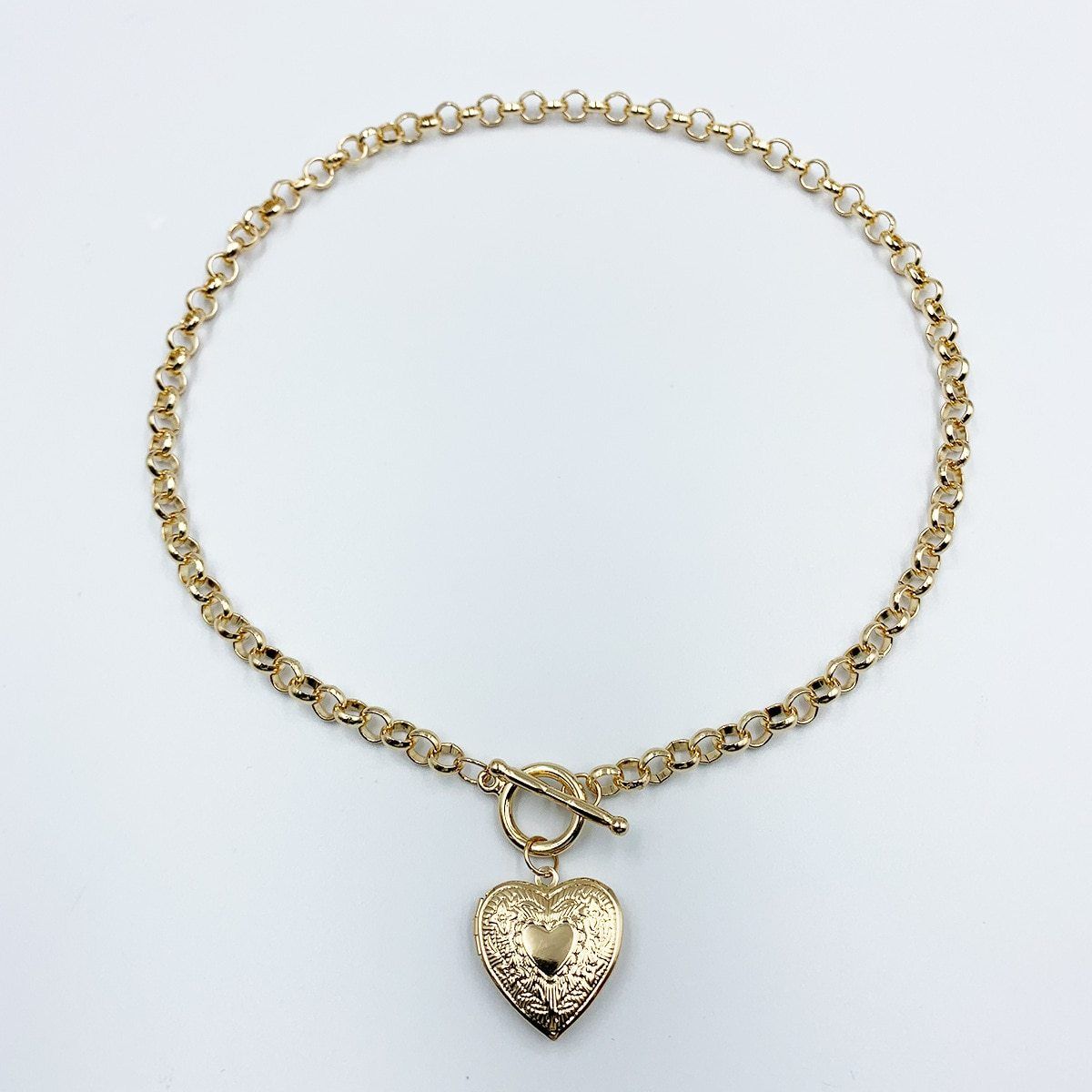 Punk Gold Silver Heart Pendant Mymaebell.com