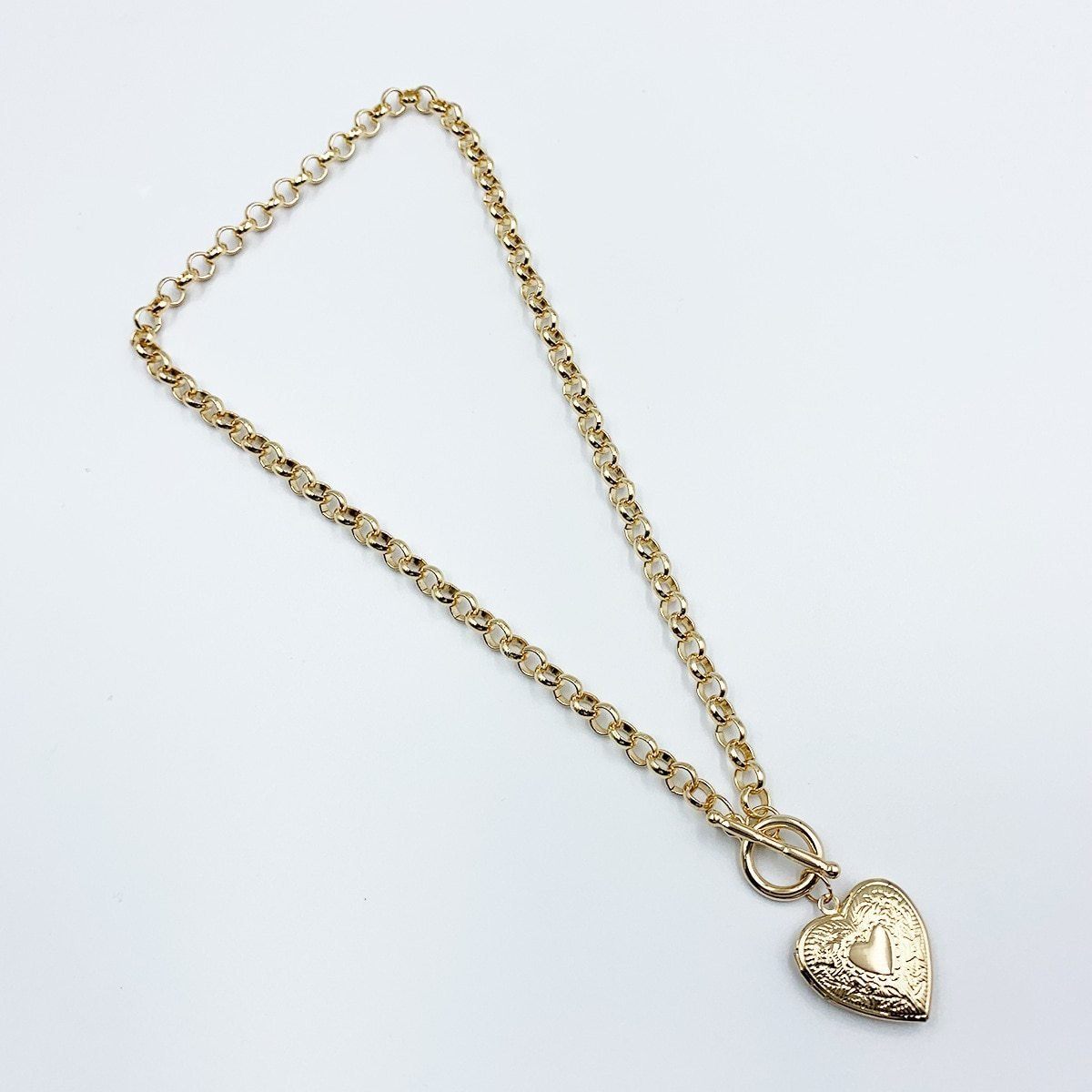 Punk Gold Silver Heart Pendant Mymaebell.com