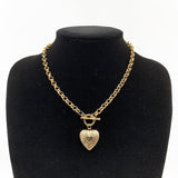 Punk Gold Silver Heart Pendant Mymaebell.com