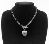 Punk Gold Silver Heart Pendant Mymaebell.com