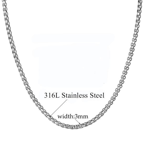 Stainless Steel Gold Chains For Men and Women Mymaebell.com 547 Silver Color 46cm