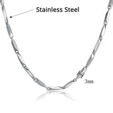 Stainless Steel Gold Chains For Men and Women Mymaebell.com 584 Silver Color 46cm