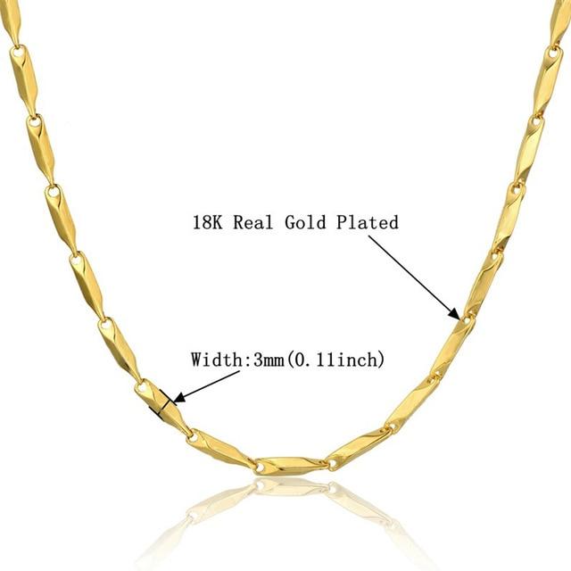 Stainless Steel Gold Chains For Men and Women Mymaebell.com 584 Gold Color 46cm