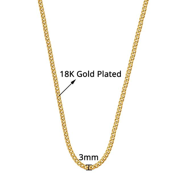 Stainless Steel Gold Chains For Men and Women Mymaebell.com 287 Gold Color 46cm