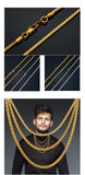 Stainless Steel Gold Chains For Men and Women Mymaebell.com