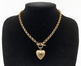 Punk Gold Silver Heart Pendant Mymaebell.com gold