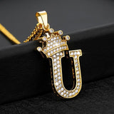 Zircon Alphabet Pendant Mymaebell.com U China