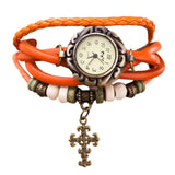 Cross Leather Bracelet | Buy Now Mymaebell.com Orange