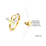 Stainless Steel Cross Bangle Bracelet Mymaebell.com