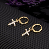 Small Cross Earrings Mymaebell.com