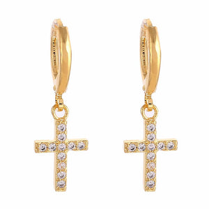 Small Cross Earrings Mymaebell.com