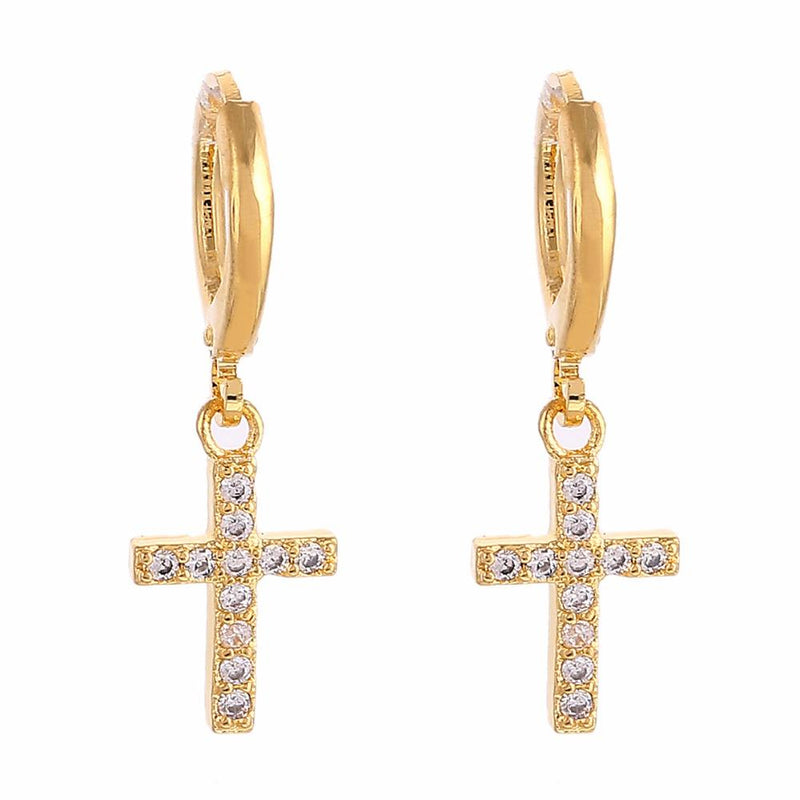 Small Cross Earrings Mymaebell.com