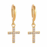 Small Cross Earrings Mymaebell.com