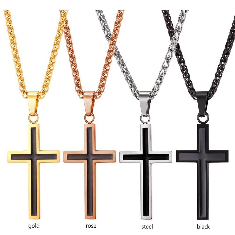 Unique Inlayed Cross Necklace Mymaebell.com