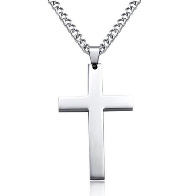 Plated Cross Necklace Mymaebell.com Silver