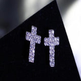 Women Crystal Cross Stud Earring Mymaebell.com