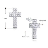 Women Crystal Cross Stud Earring Mymaebell.com