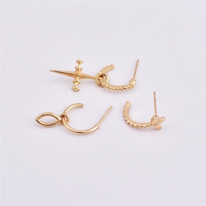 Women Cross Stub-3pcs-set-stainless-steel-earrings Mymaebell.com