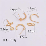 Women Cross Stub-3pcs-set-stainless-steel-earrings Mymaebell.com