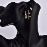 Women Cross Stub-3pcs-set-stainless-steel-earrings Mymaebell.com