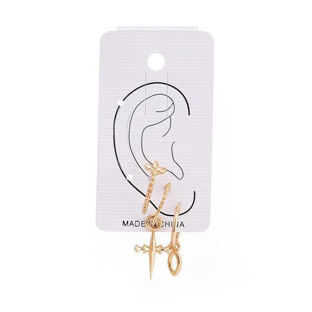 Women Cross Stub-3pcs-set-stainless-steel-earrings Mymaebell.com