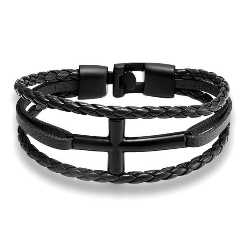 New Fashion Leather Bracelet Mymaebell.com Black