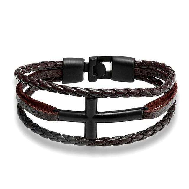 New Fashion Leather Bracelet Mymaebell.com Brown Black