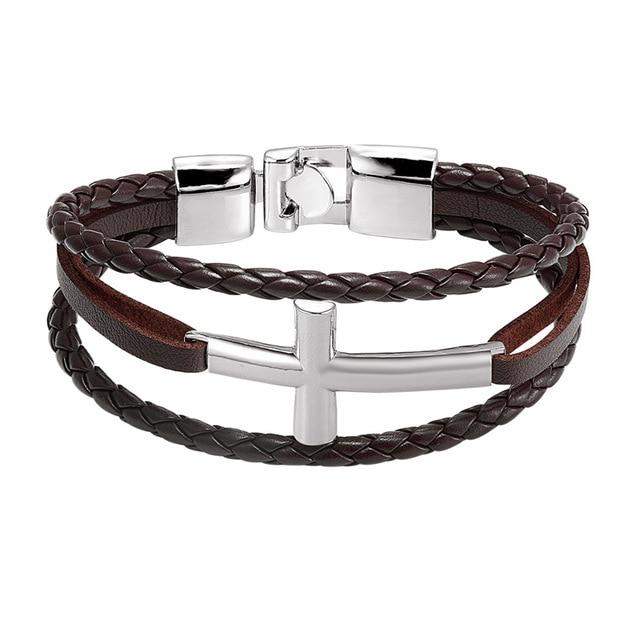 New Fashion Leather Bracelet Mymaebell.com White Brown 1