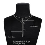 Double Layered Cross Necklace Mymaebell.com