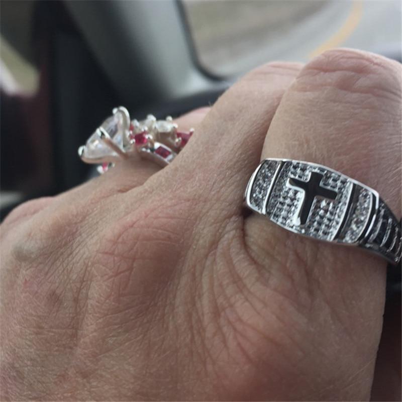 Silver Cross Shape Ring Mymaebell.com