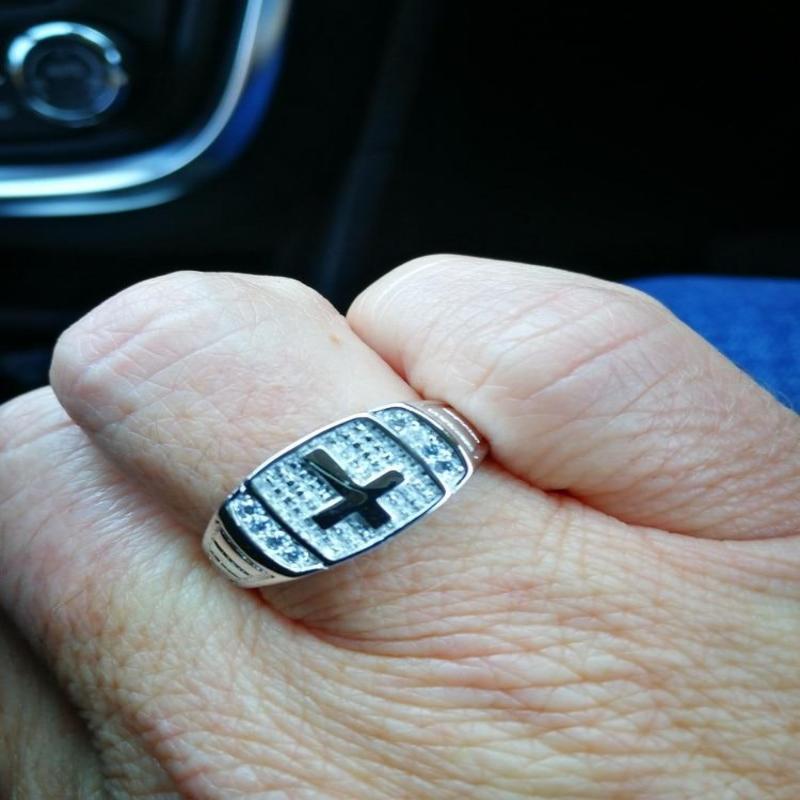 Silver Cross Shape Ring Mymaebell.com 10
