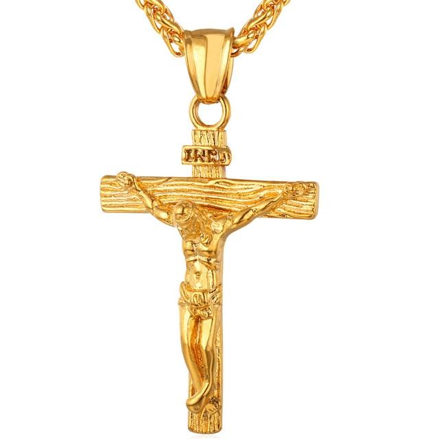 Crucifix Necklace Mymaebell.com Gold-color