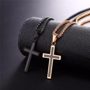 Unique Inlayed Cross Necklace Mymaebell.com
