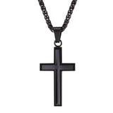 Unique Inlayed Cross Necklace Mymaebell.com Black