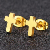 Romantic Mine Cross Stud Earrings Mymaebell.com