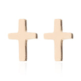 Romantic Mine Cross Stud Earrings Mymaebell.com gold