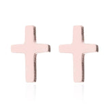 Romantic Mine Cross Stud Earrings Mymaebell.com rose gold