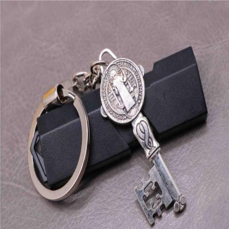 Saint Benedict Keychain Mymaebell.com Bronze