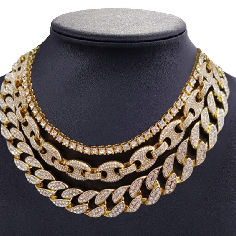 Hip Hop Iced Crystal 20" - 18" and 16" Tennis choker Mymaebell.com
