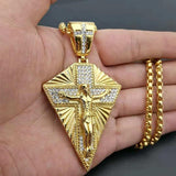 Unique Man Crucifix Necklace | Gold Mymaebell.com