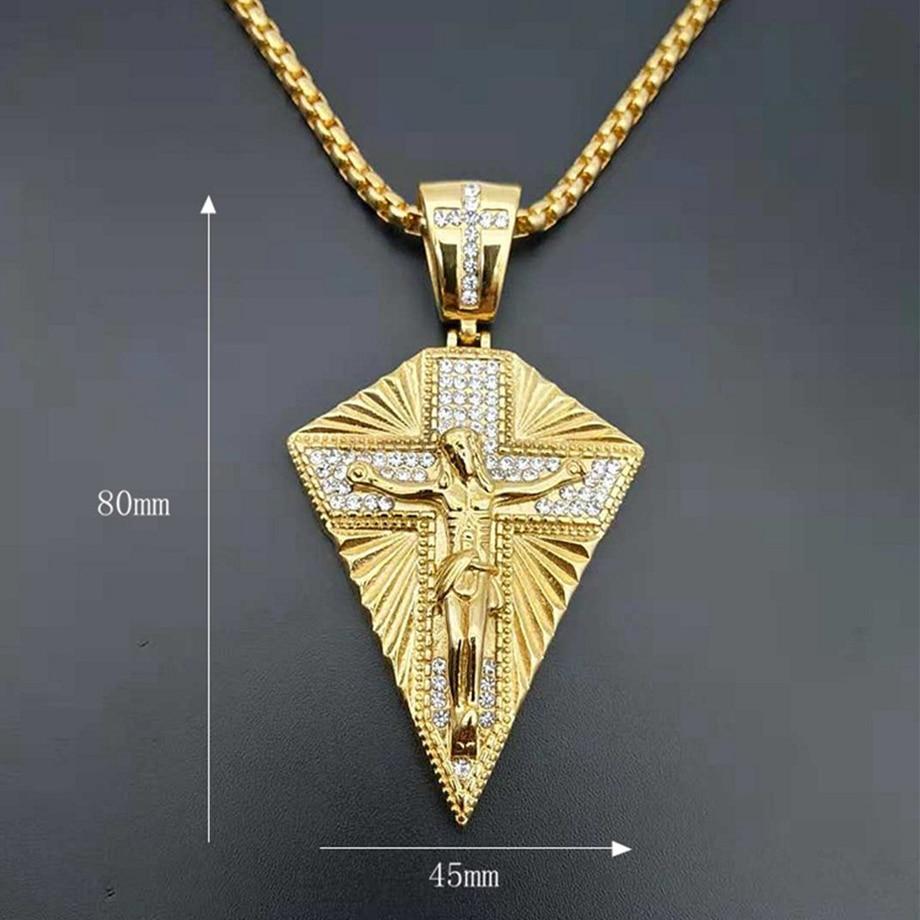 Unique Man Crucifix Necklace | Gold Mymaebell.com