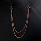 Rhinestone Cross Brooch Cardigan Shirt Collar Pins Brooches Broche Mymaebell.com 3