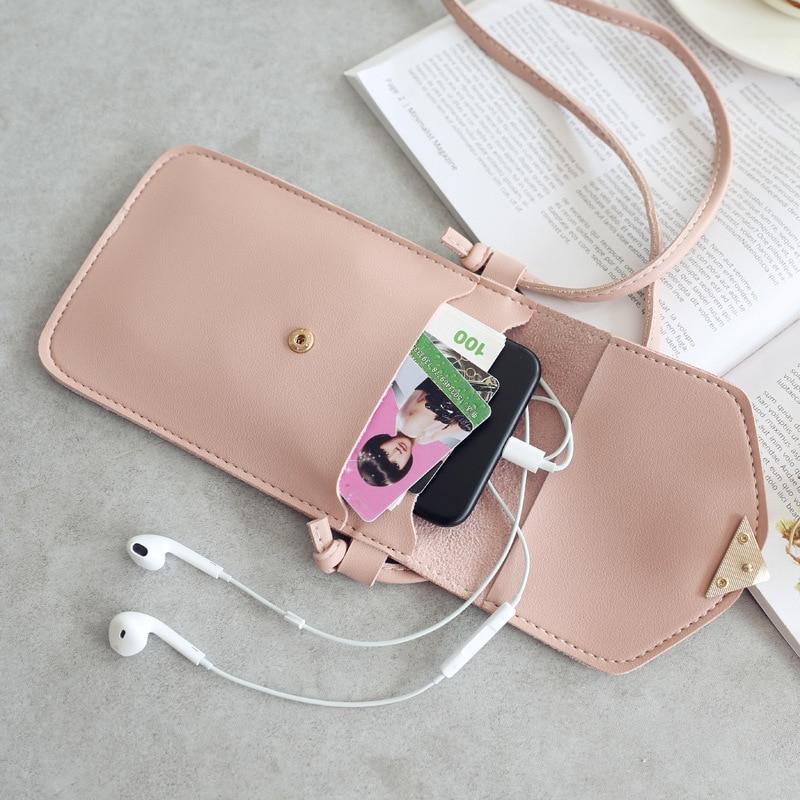 Universal Leather Cell Phone Bag Shoulder Pocket Wallet Pouch Case Neck Strap For Samsung S10 For iPhone X 8 For Huawei P30 V20 iphone case Mymaebell.com