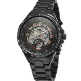WINNER men's personality fashion gold watch all steel hollow automatic mechanical watch watch Mymaebell.com Black rose gold