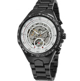 WINNER men's personality fashion gold watch all steel hollow automatic mechanical watch watch Mymaebell.com White silver scale