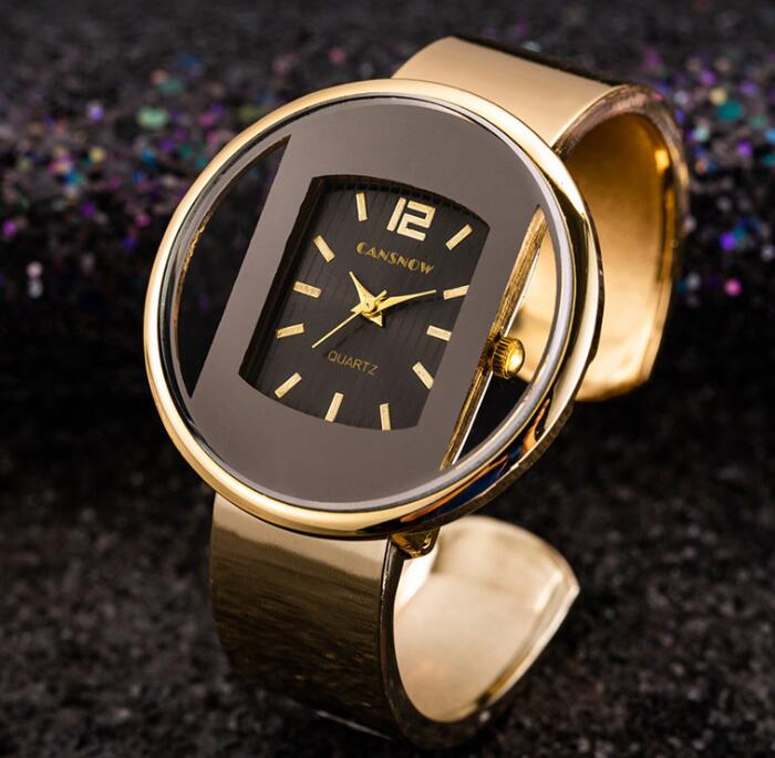 Women Watches Creative Girl Quartz watch Mymaebell.com Gold black