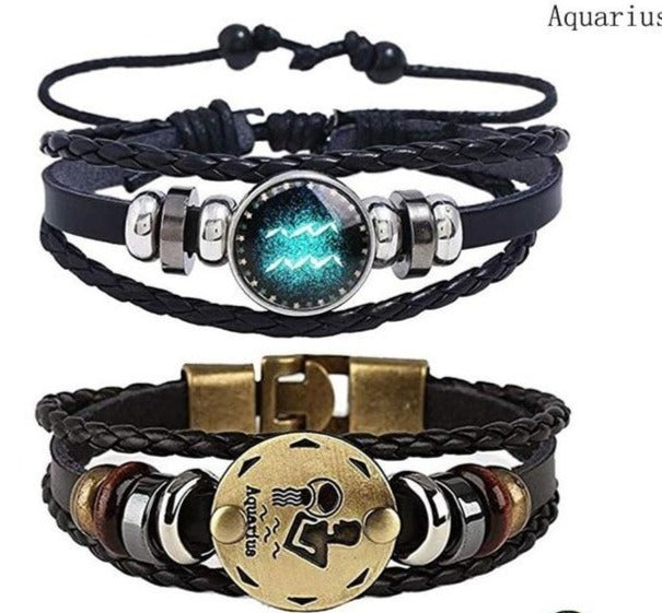 Zodiac Braided Bangle Mymaebell.com Aquarius